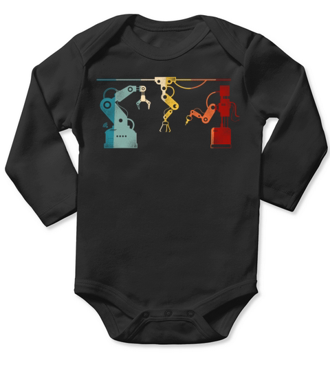 Robot Robotics Engineer Retro Long Sleeve Baby One-Piece