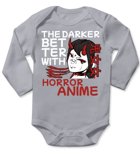 The Darker The Better With Horror Anime Vampire Ma Long Sleeve Baby One-Piece