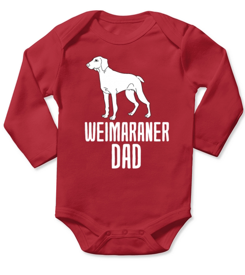 Weimaraner Dad Long Sleeve Baby One-Piece