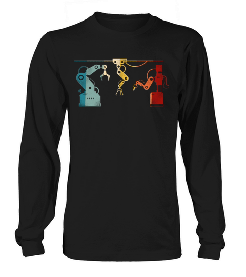 Robot Robotics Engineer Retro Long sleeved Unisex