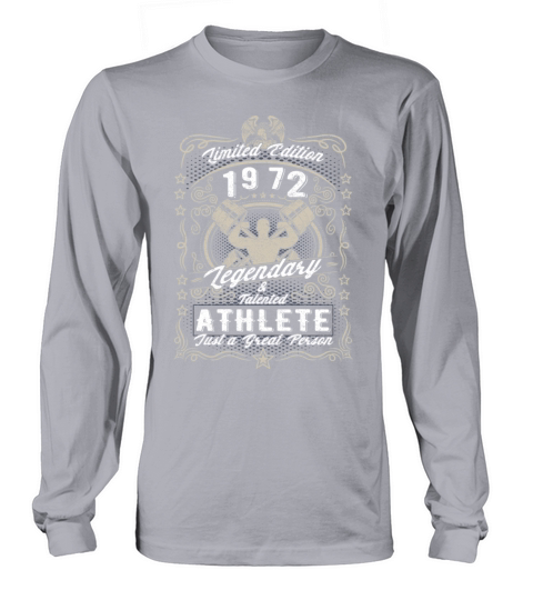 Vintage 1972 Fitness Birthday Gift Sport Hobby Long sleeved Unisex