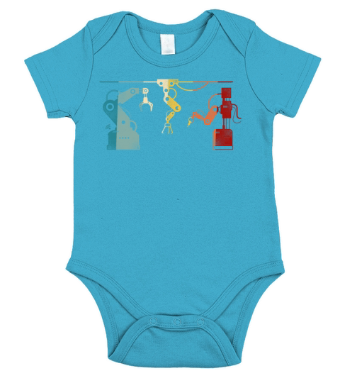 Robot Robotics Engineer Retro Short Sleeve Baby One-Piece