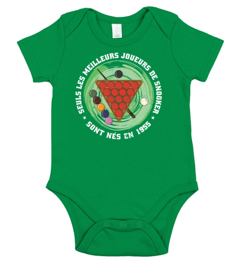 Snooker born in 1955 Vintage Birthday Snooker Short Sleeve Baby One-Piece
