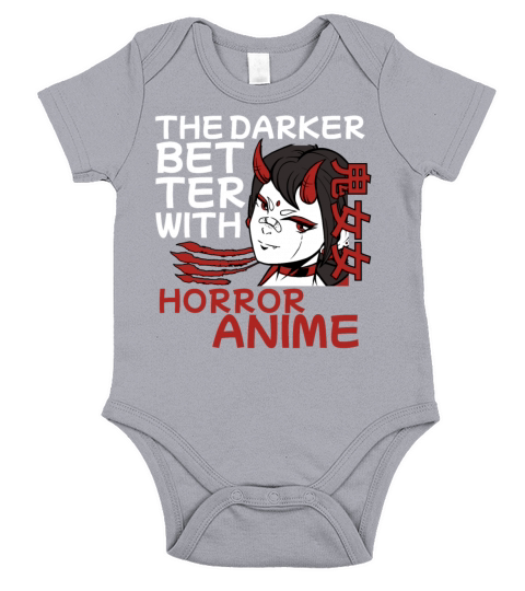 The Darker The Better With Horror Anime Vampire Ma Short Sleeve Baby One-Piece