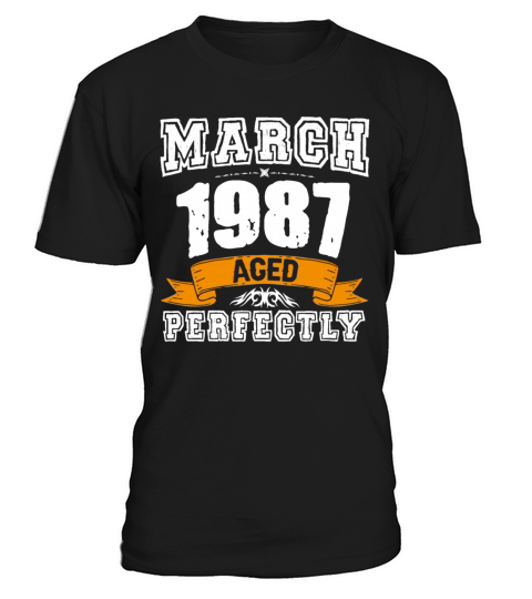 March 1987 Vintage Birthday Present T-Shirt Unisex