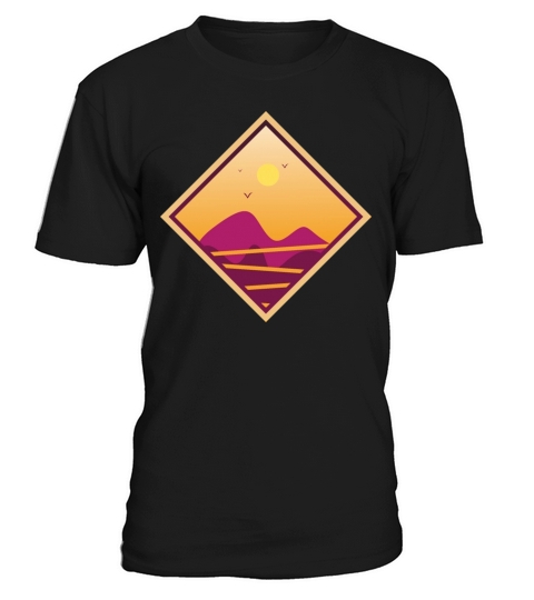 vintage abstract sunset retangular T-Shirt Unisex