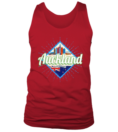 Auckland New Zealand retro skyline vintage Tank Top Unisex