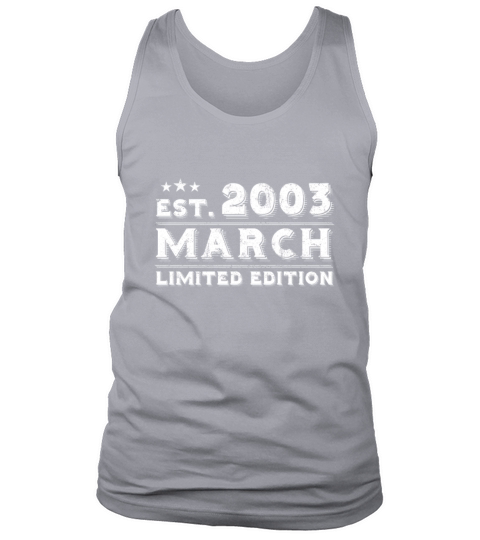 Est March 2003 - Birthday Present - Vintage Tank Top Unisex
