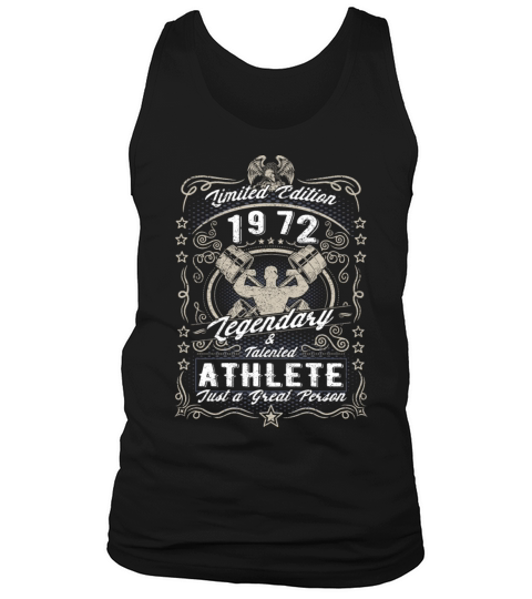 Vintage 1972 Fitness Birthday Gift Sport Hobby Tank Top Unisex