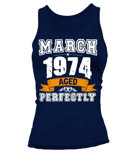 March 1974 Vintage Birthday Present Tank top Woman