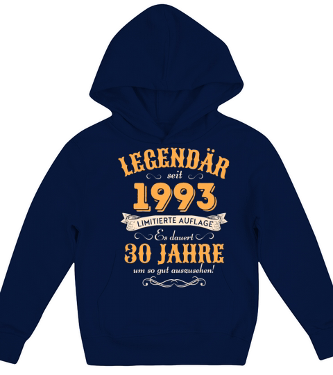 30th Birthday Vintage 1993 Kids Hoodie