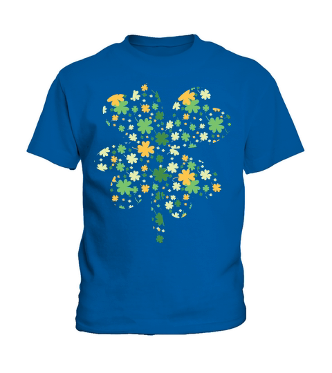 Lucky Leaves Doodle Retro St Patricks Day Kids T-Shirt