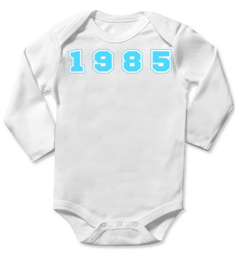1985 Year Number Long Sleeve Baby One-Piece