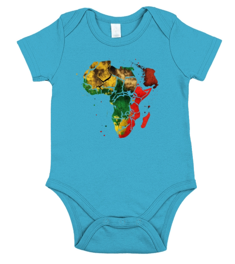 Continent Africa shirt black histore month Short Sleeve Baby One-Piece