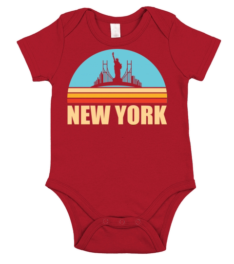 Retro to New York Short Sleeve Baby One-Piece