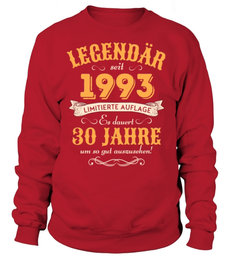30th Birthday Vintage 1993 Sweatshirt Unisex