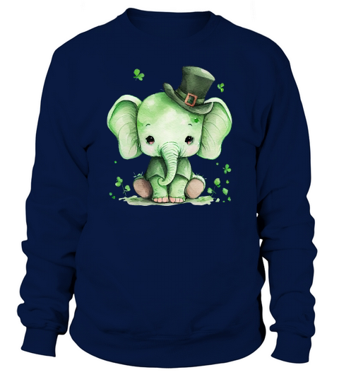 Cute Elephant Saint Patricks Day Sweatshirt Unisex