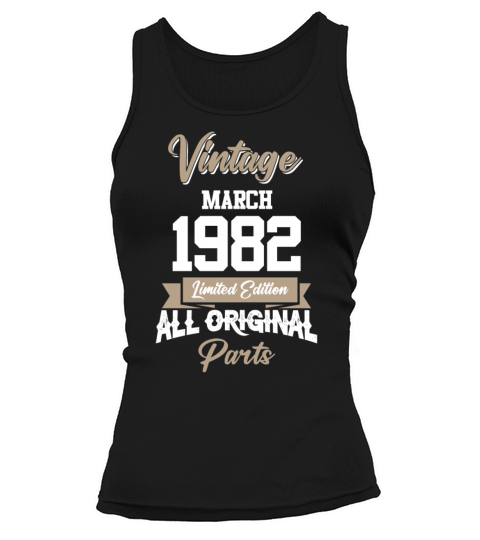 March 1982 Vintage Birthday Present Tank top Woman