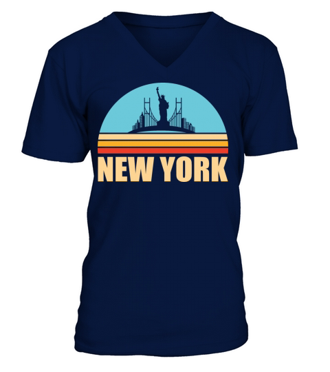 Retro to New York V-Neck T-shirt