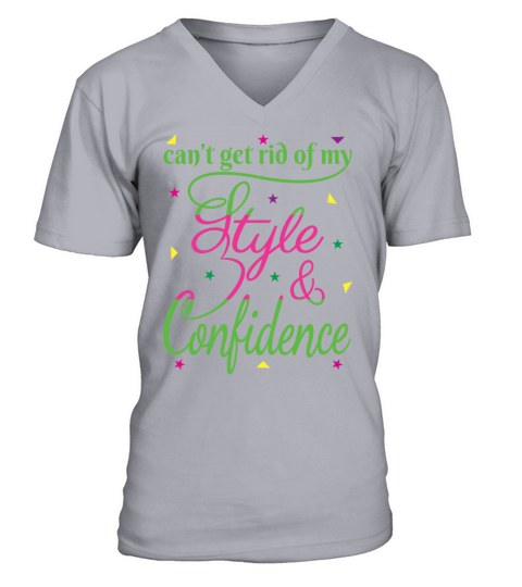 Style And Confidence Typography Design V-Neck T-shirt