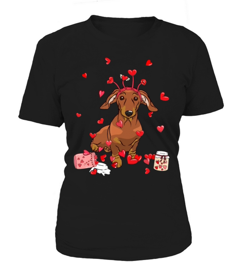 Dog Valentine Gift Cute Dachshund Valentines Dayf Women's T-Shirt