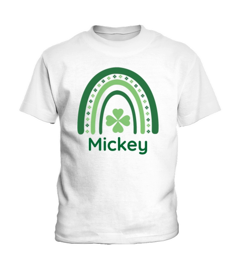 Mickey Clover Charm Boho Rainbow Kids T-Shirt