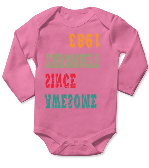 Original 1983 Vintage Vintage Birthday Gift Long Sleeve Baby One-Piece