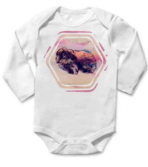 Pekingese dog Long Sleeve Baby One-Piece