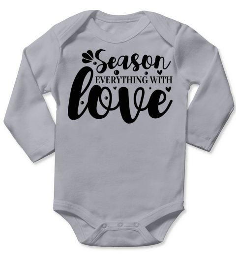 Season everything with love 01 Long Sleeve Baby One-Piece