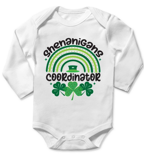 Shenanigans Coordinator Saint Patricks Day Long Sleeve Baby One-Piece
