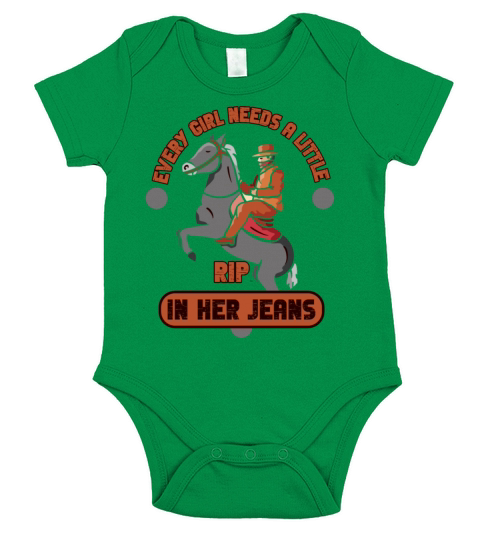 Every Girl Needs A Little Rip In Her Jeans Short Sleeve Baby One-Piece