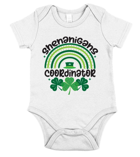 Shenanigans Coordinator Saint Patricks Day Short Sleeve Baby One-Piece