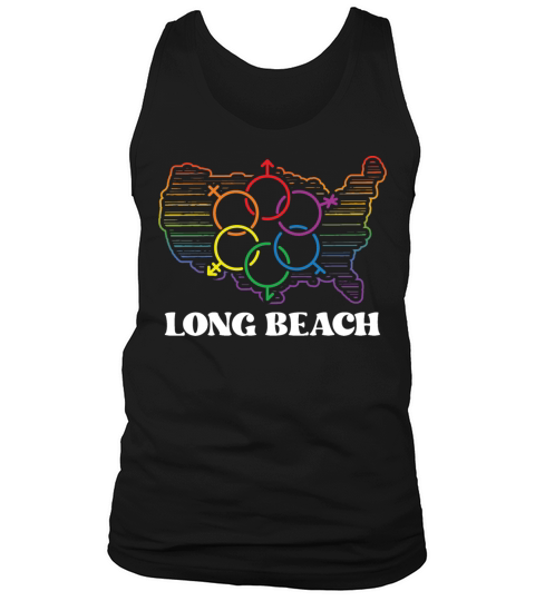 Long Beach Pride Flag Pride Month LGBTQ Flag LGBT Tank Top Unisex