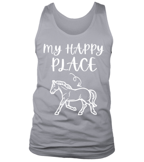 My Happy Place Horse Lover Horseback Riding Tank Top Unisex