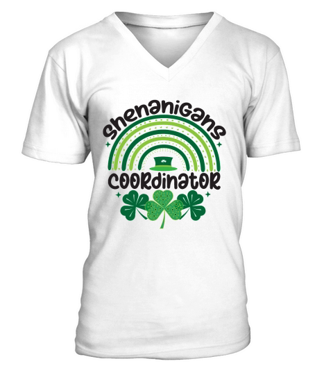 Shenanigans Coordinator Saint Patricks Day V-Neck T-shirt