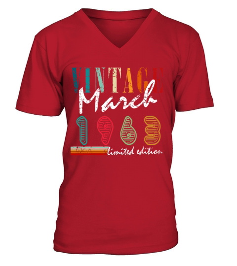 Vintage 1963 geboren Geburtstagsgeschenk V-Neck T-shirt