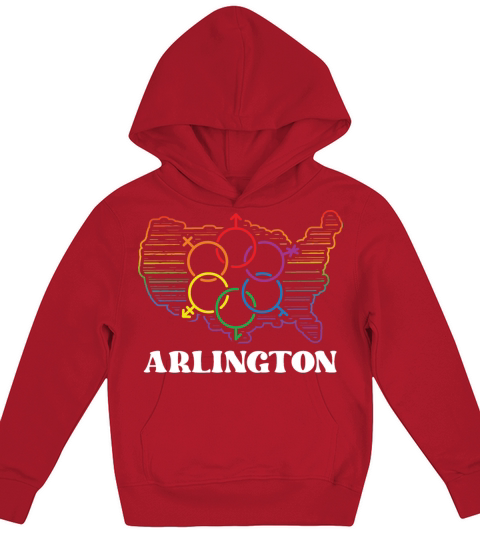 Arlington Pride Flag Pride Month LGBTQ Flag LGBT C Kids Hoodie