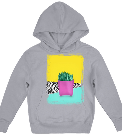 Cactus Fries 90s Style Pop Art Kids Hoodie