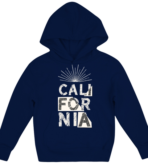 California Grunge Vintage Phrase Typography Slogan Kids Hoodie