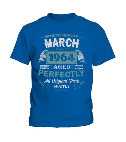 March 1964 Vintage Birthday Present Kids T-Shirt