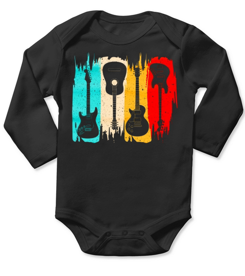 Music Band Guitarist Stuff Bass Guitar Long Sleeve Baby One-Piece