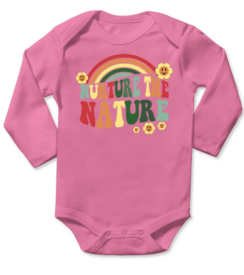 Vintage Classic Nurture Nature - Earth Day Long Sleeve Baby One-Piece