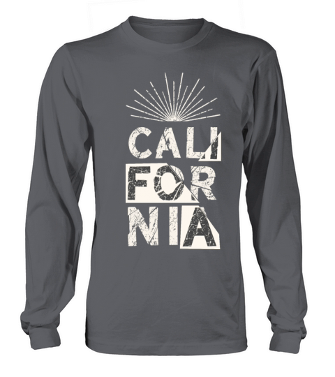 California Grunge Vintage Phrase Typography Slogan Long sleeved Unisex