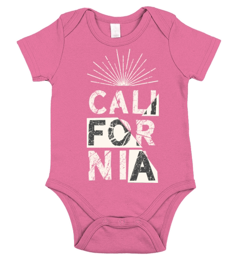 California Grunge Vintage Phrase Typography Slogan Short Sleeve Baby One-Piece