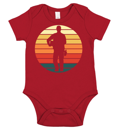 Postman Delivery Man Postman Retro Gift Short Sleeve Baby One-Piece