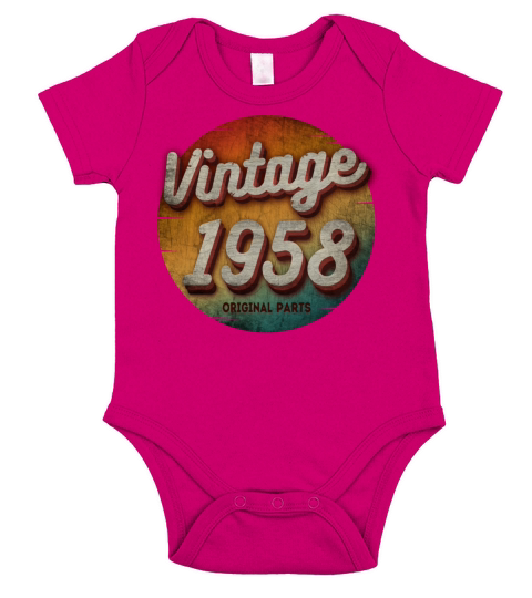 VINTAGE 1958 ORIGINAL PARTS Short Sleeve Baby One-Piece