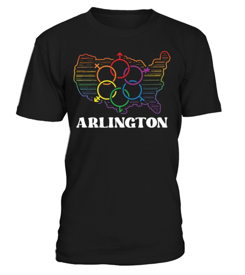 Arlington Pride Flag Pride Month LGBTQ Flag LGBT C T-Shirt Unisex