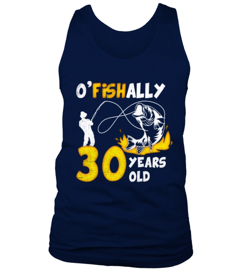 30th Birthday Fishing 1973 Vintage Fisherman Angle Tank Top Unisex