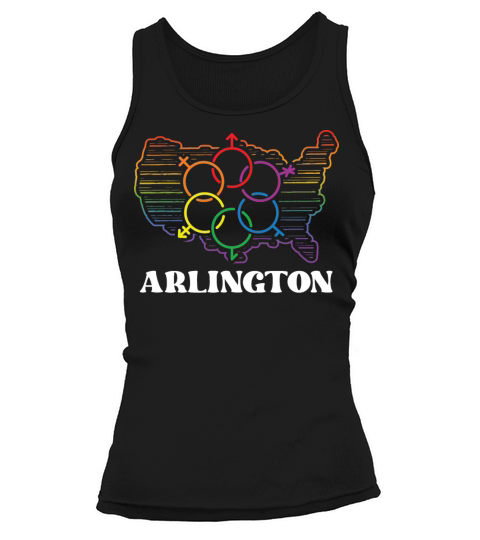 Arlington Pride Flag Pride Month LGBTQ Flag LGBT C Tank top Woman