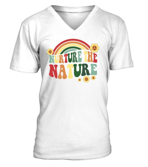 Vintage Classic Nurture Nature - Earth Day V-Neck T-shirt